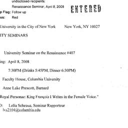 Announcements, 2008-04-08. ...