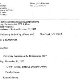 Announcements, 2007-12-11. ...