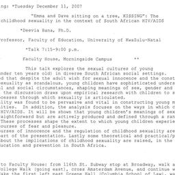 Announcements, 2007-12-11. ...