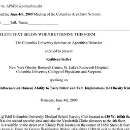 Announcements, 2009-06-04. ...