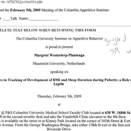 Announcements, 2009-02-05. ...