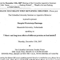 Announcements, 2007-12-13. ...