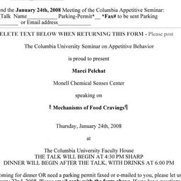 Announcements, 2008-01-24. ...
