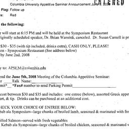 Announcements, 2008-06-05. ...