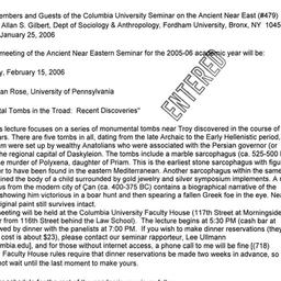 Announcements, 2006-02-15. ...