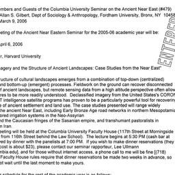 Announcements, 2006-04-06. ...