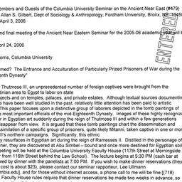 Announcements, 2006-04-24. ...