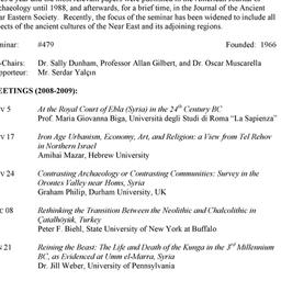Schedules. The Ancient Near...