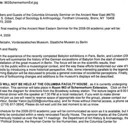 Announcements, 2009-05-04. ...