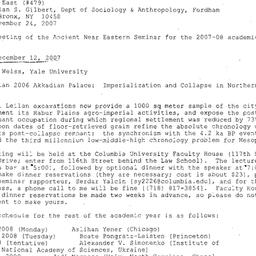 Announcements, 2007-12-12. ...