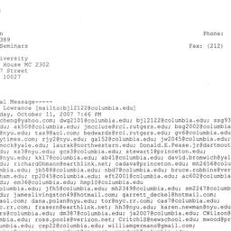 Announcements, 2007-10-23. ...