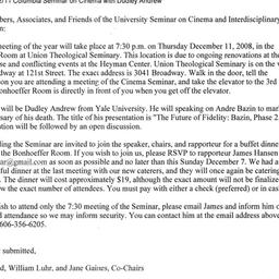 Announcements, 2008-12-11. ...
