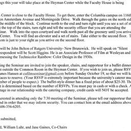 Announcements, 2008-10-23. ...
