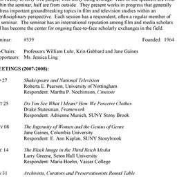 Schedules. Cinema and Inter...