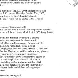 Announcements, 2007-10-25. ...