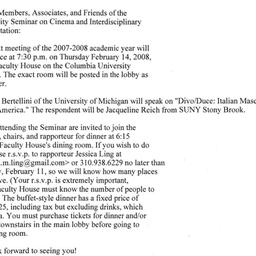 Announcements, 2008-02-14. ...