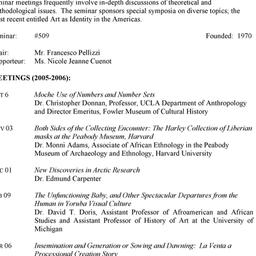 Schedules. The Art of Afric...