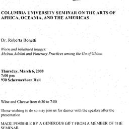 Announcements, 2007-12-06. ...