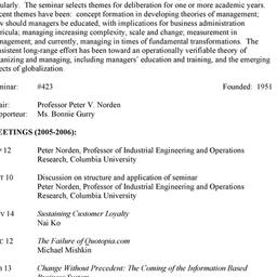 Schedules. Organization and...