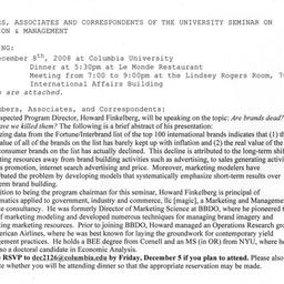 Announcements, 2008-12-08. ...