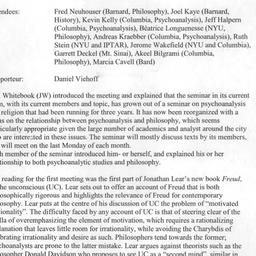 Minutes, 2005-10-24. Psycho...