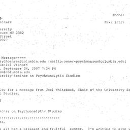 Correspondence, 2007-09-05....