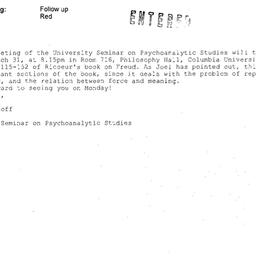 Announcements, 2008-03-31. ...