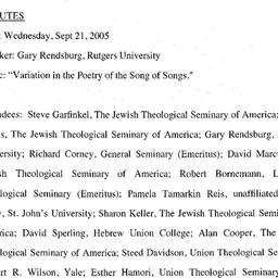 Minutes, 2005-09-21. The St...