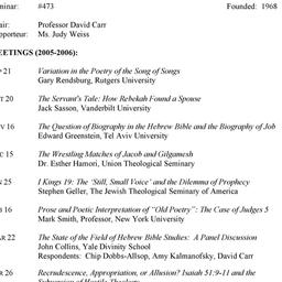 Schedules, The Study of the...