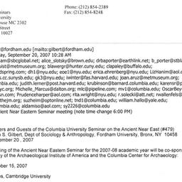 Announcements, 2007-10-15. ...
