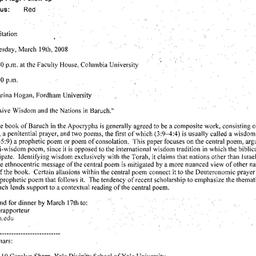 Announcements, 2008-03-19. ...