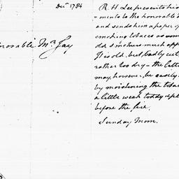 [Document, 1784 December n.d.]