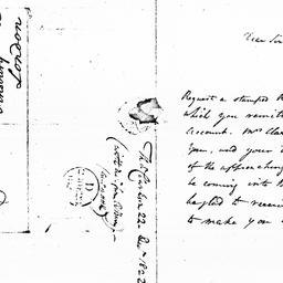 [Document, 1822 December 22]