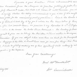 [Document, 1781 July 26]
