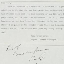Typed Letter to David Homer...