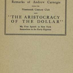 Remarks of Andrew Carnegie ...