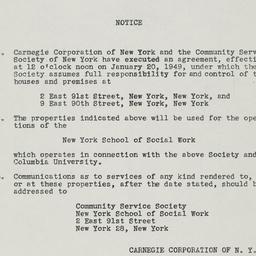 Notice of Agreement between...