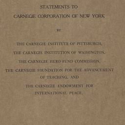 Statements to Carnegie Corp...