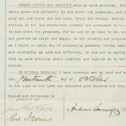 Power of Attorney, from And...