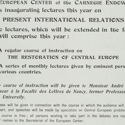 Poster for Chaire Carnegie ...