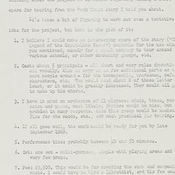 Letter from Ulysses Kay to ...