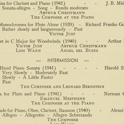 Program of Works by Young A...