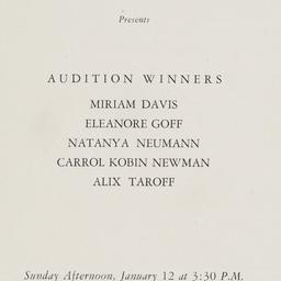 Audition Winners Program