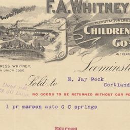 F. A. Whitney Carriage Co.....