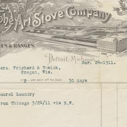 Art Stove Company. Bill