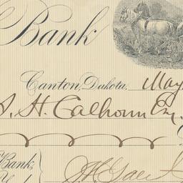 First National Bank. Check