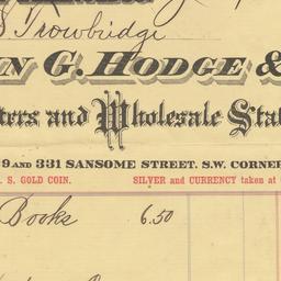 John G. Hodge & Co.. Bill