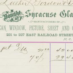 Syracuse Glass Co.. Bill