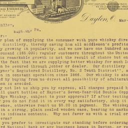 Hayner Distilling Co.. Letter