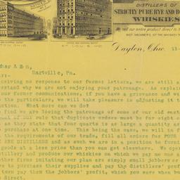 Hayner Distilling Co.. Letter